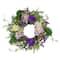26" Purple Hydrangea & Foliage Spring Floral Twig Wreath